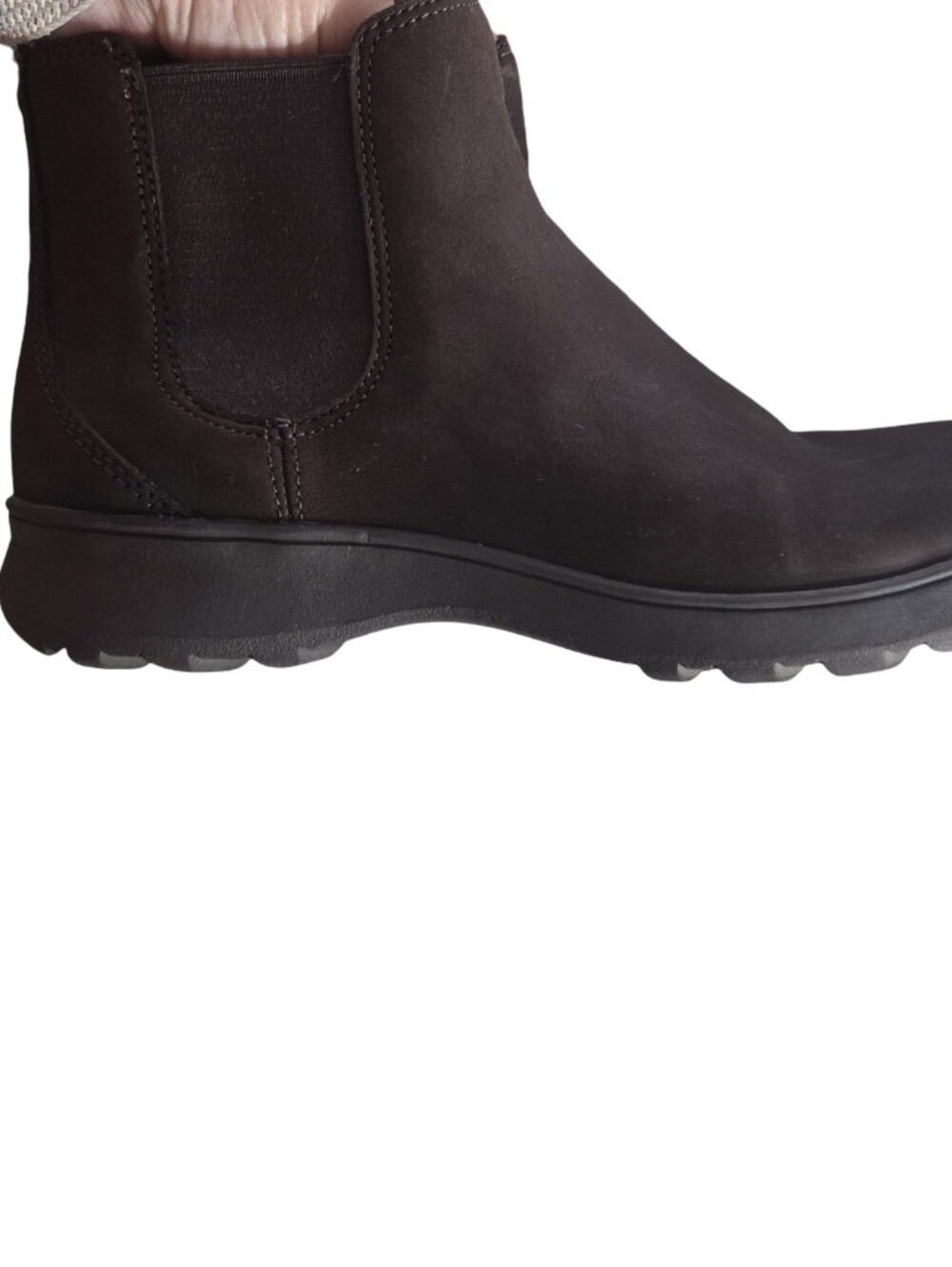 Vionic Brown Chelsea Slip-On Ankle Boots Suede Water Resistant Walking Casual - Picture 6 of 9